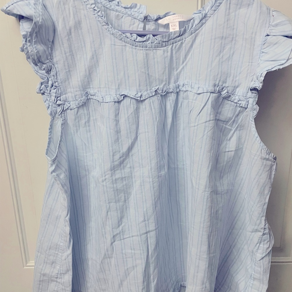 Lauren Conrad Blue Babydoll shirt
